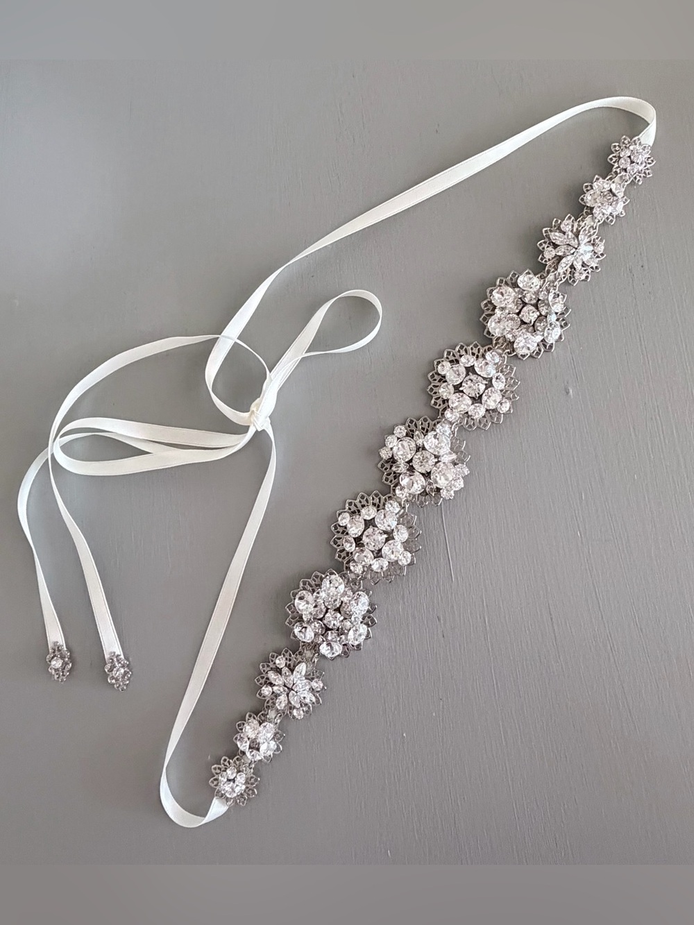 Sara Gabriel Freya Duet Hair Ribbon w/ Swarovski crystals